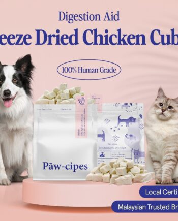 Paw-cipes Freeze Dried Treats Premium Cat/Dog Food - Chicken Cubes