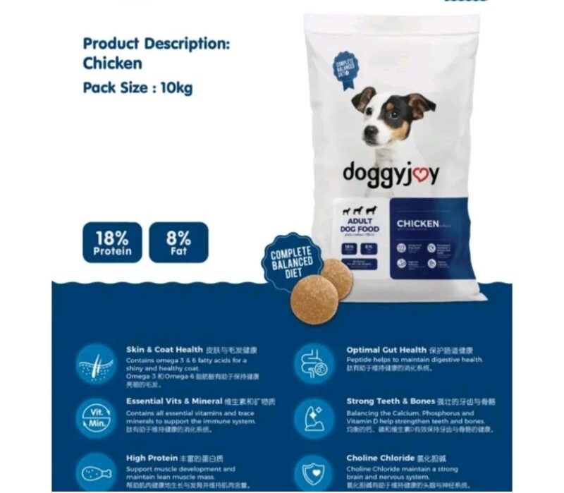 Doggyjoy Dry Dog Food Chicken flavour 10kg