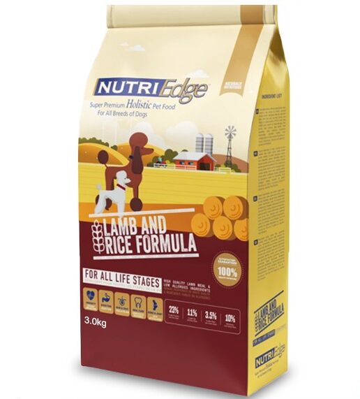 NutriEdge Lamb & Rice 3kg - Dog Food